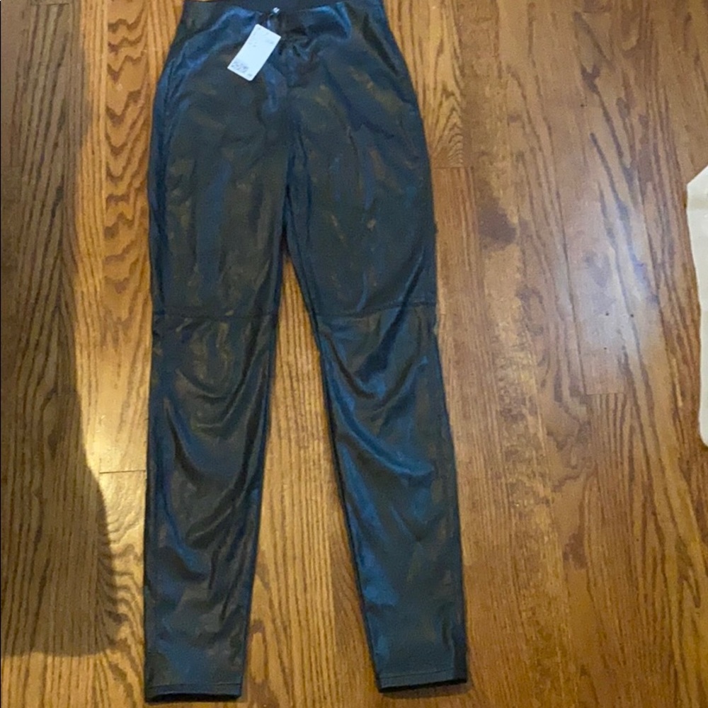Black leather pants